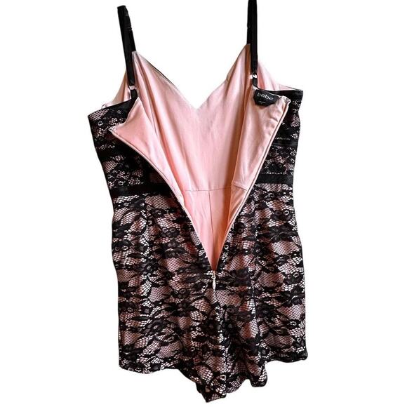 Vtg 90s BEBE Black Lace Overlay Baby Pink Lining Cocktail Party Sz M‎ Whimsigoth - Picture 2 of 16